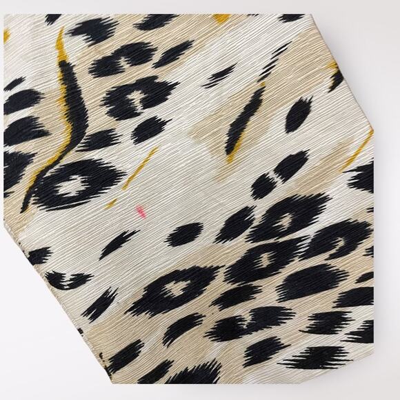 Tweeds Silk Animal Print Trench Style Jacket Size M - Picture 8 of 8